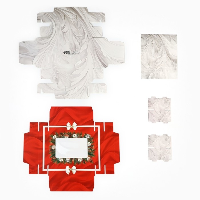 Коробка складная под 6 конфет &laquo;Снежная сказка&raquo;, 13.5 х 9.8 х 3.8 см