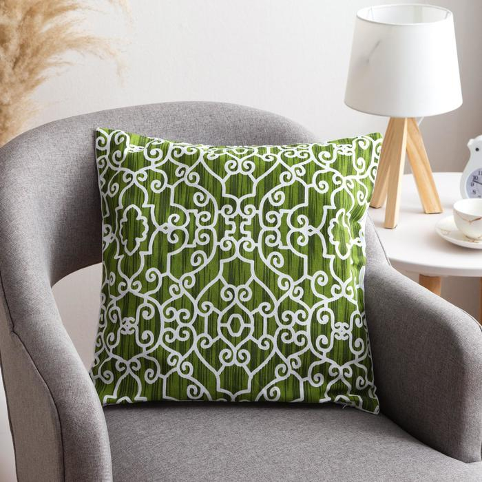 Наволочка декоративная 40х40 см, Pattern green, 100% хлопок Наволочка декоративная 40х40 см, Pattern green, 100% хлопок
