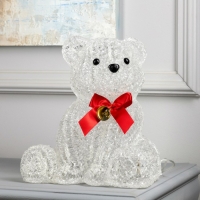 Фигура акриловая &laquo;Мишка&raquo; 25 см, 40 LED, 220 В, свечение тёплое белое