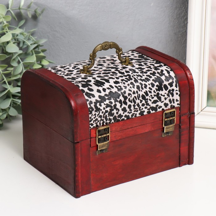 Шкатулка сундучок Шкатулка сундучок "Шкура леопарда" набор 3 шт 15х19,5х15 см, 8,5х14х9 см, 6х10х7 см