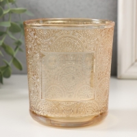 Банка для свечей стекло "Сиеста" прозрачный оранжевый 350 мл 8,5х8,5х10 см Банка для свечей стекло "Сиеста" прозрачный оранжевый 350 мл 8,5х8,5х10 см