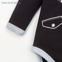 Боди Крошка Я &laquo;Рок стайл&raquo;, рост 68-74 см, (размер24), цвет чёрный