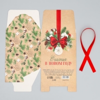 Коробка подарочная новогодняя складная &laquo;Счастья в новом году&raquo;, хлопок, 18 х 18 х 18 см, Новый год