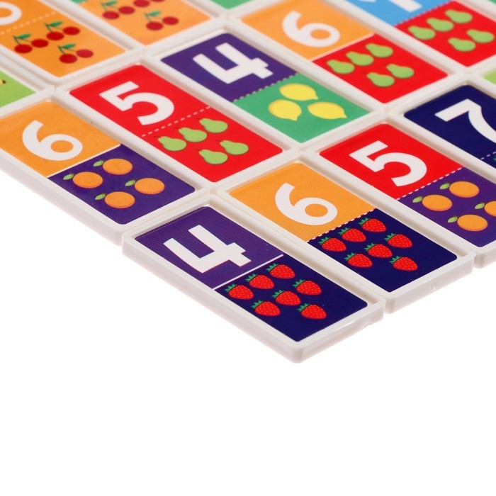 Домино «Учимся считать», пластик, 28 деталей Домино «Учимся считать», пластик, 28 деталей