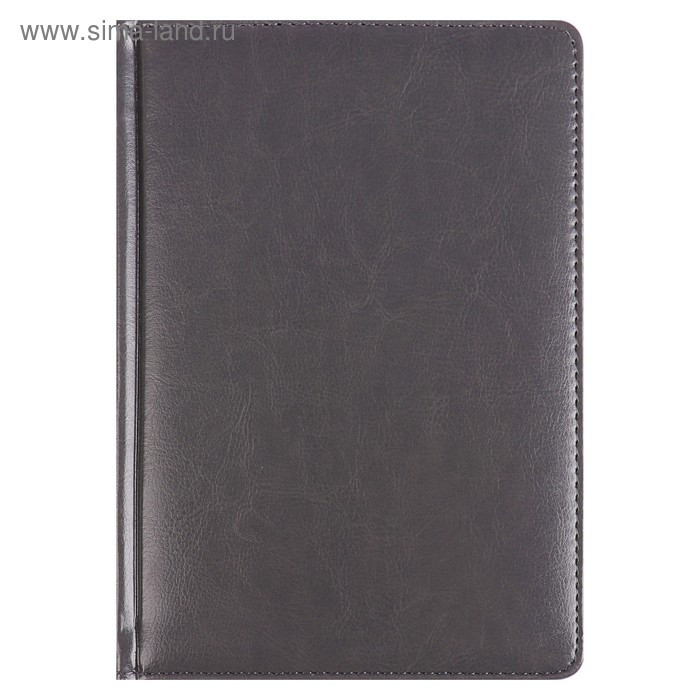 Ежедневник недатированный А5+, 136 листов Sidney Nebraska, твёрдая обложка, искусственная кожа, золотой срез, серый