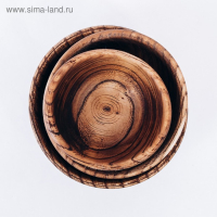 Набор деревянных тарелок из натурального вяза Magistro, 3 шт: 15×6,3, 12,5×6,1, 10,5×5,9 см, цвет коричневый Набор деревянных тарелок из натурального вяза Magistro, 3 шт: 15×6,3, 12,5×6,1, 10,5×5,9 см, цвет коричневый