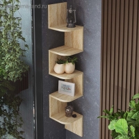 Полка угловая навесная Лофт, 224х224х1280, Дуб сонома Полка угловая навесная Лофт, 224х224х1280, Дуб сонома