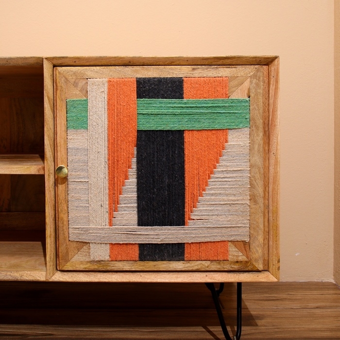 Тумба под ТВ "Кантри" 140х40х60 см, манговое дерево