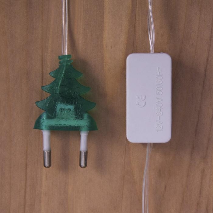 Гирлянда «Нить» 5 м с насадками «Ёлка в крапинку», IP20, прозрачная нить, 20 LED, свечение мульти (RG/RB), мигание, 220 В Гирлянда «Нить» 5 м с насадками «Ёлка в крапинку», IP20, прозрачная нить, 20 LED, свечение мульти (RG/RB), мигание, 220 В