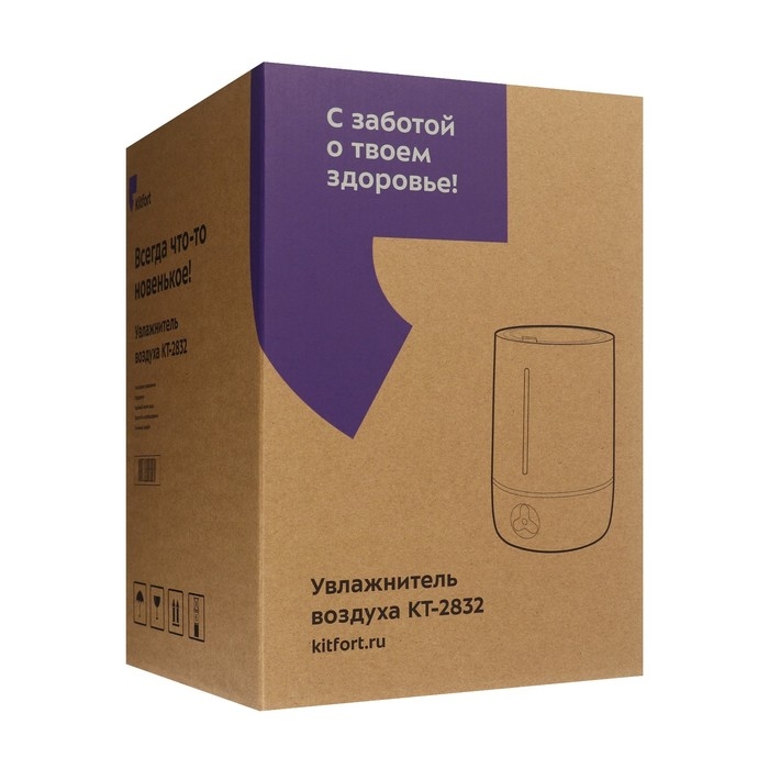 Увлажнитель воздуха Kitfort КТ-2832, ультразвуковой, 25 Вт, 4.5 л, 25 м2, белый Увлажнитель воздуха Kitfort КТ-2832, ультразвуковой, 25 Вт, 4.5 л, 25 м2, белый