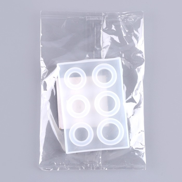 Форма силиконовая универсальная «Кольцо» 6 форм, размер 1 шт. — 2 см; 1,8 см Форма силиконовая универсальная «Кольцо» 6 форм, размер 1 шт. — 2 см; 1,8 см