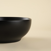 Набор мисок фарфоровых SL Home «Дарк», 1,2 л, d=18,5 см, цвет чёрный Набор мисок фарфоровых SL Home «Дарк», 1,2 л, d=18,5 см, цвет чёрный