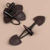 Застёжка-клевант 16 &times; 3,6 см, 3 шт, цвет коричневый