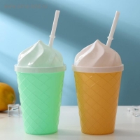 Стакан &laquo;Пломбир&raquo;, 500 мл, с крышкой и трубочкой, цвет МИКС