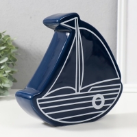 Копилка керамика "Парусник" синий 20х5,2х19,5 см Копилка керамика "Парусник" синий 20х5,2х19,5 см