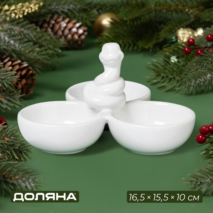 Менажница Менажница "Милые змейки" 16,5х15,5х10 см