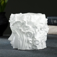 Горшок - органайзер "Лицо девушки" белый, 0,35л, 12х10х12см