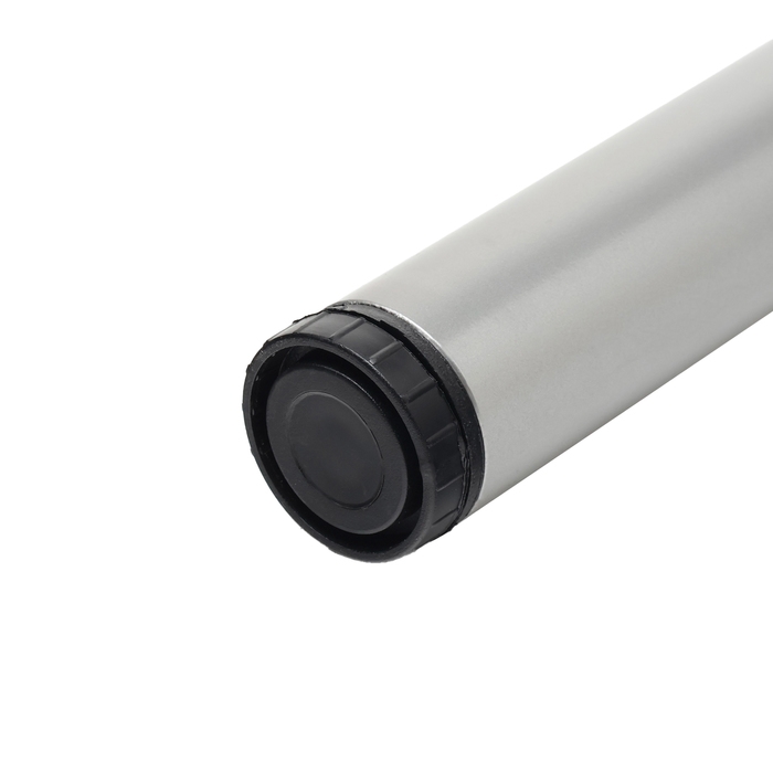 Опора регулируемая для стола, круглая, серебро D-50мм