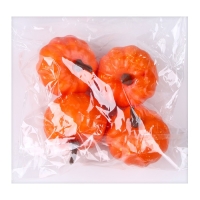 Фигурка для поделок и декора &laquo;Тыква&raquo;, набор 4 шт., размер 1 шт. &mdash; 4,5 &times; 4,5 &times; 5 см, цвет оранжевый