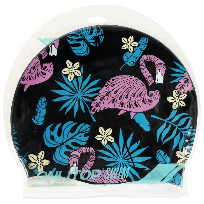 Шапочка для плавания детская ONLITOP &laquo;Фламинго&raquo;, силиконовая, обхват 46-52 см
