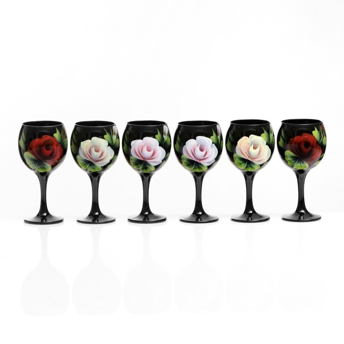 Набор бокалов для вина "Жостово" 6 шт, 220 мл