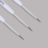 Набор для наращивания и дизайна ногтей: кисть - дотс 2 шт, кисть - пушер, 15 см, цвет белый