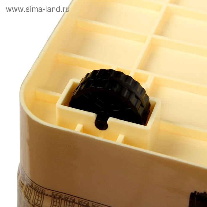 Контейнер для хранения с крышкой &laquo;Уличное кафе&raquo;, 35 л, 50,5&times;31,5&times;28 см, на колёсиках, цвет слоновая кость