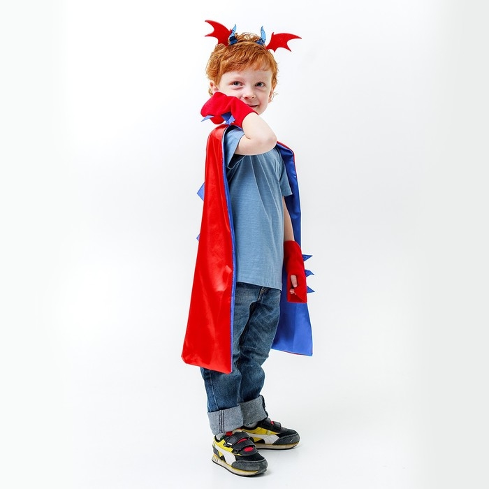 Карнавальный набор «Дракон огня», плащ и ободок Карнавальный набор «Дракон огня», плащ и ободок