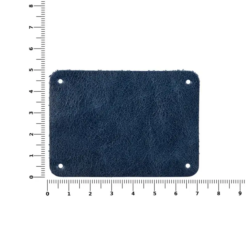 Лейбл кожаный Beta, XL, синий Лейбл кожаный Beta, XL, синий