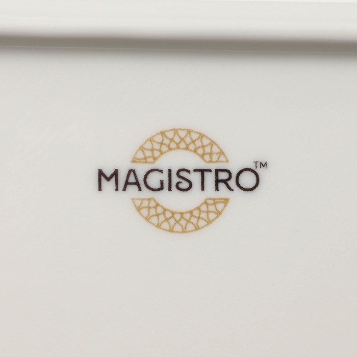 Блюдо фарфоровое сервировочное Magistro Kingdom, 38,5&times;23,5&times;2,5 см