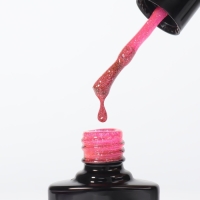 Гель лак для ногтей, &laquo;SHINING STAR&raquo;, светоотражающий, 3-х фазный, 8мл, LED/UV, цвет красный (022)