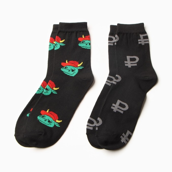 Набор мужских носков KAFTAN Набор мужских носков KAFTAN "Красивая жизнь" р. 41-44 (27-29 см), 2 пары