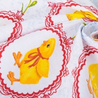 Скатерть Доляна &laquo;Пасха&raquo;, 180 &times; 144 см, 100 % хлопок, рогожка, 164 г/м&sup2;