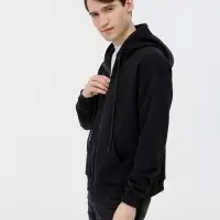 Толстовка унисекс оверсайз на молнии Zippy Terry, черная, размер XL/XXL