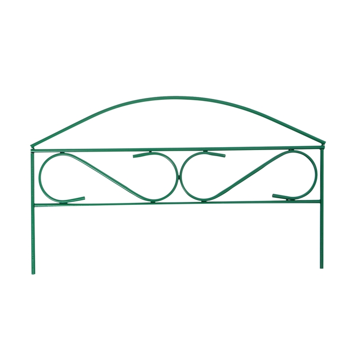 Ограждение декоративное, 37 &times; 320 см, 5 секций, металл, зелёное, Greengo
