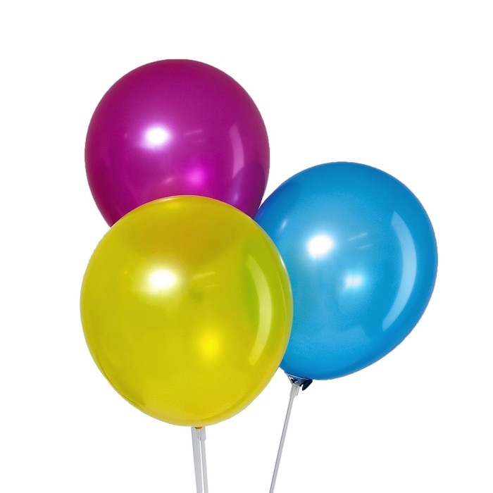 Шар латексный 12 Шар латексный 12", металл, набор 12 шт., цвета МИКС