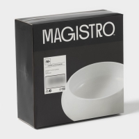 Набор салатников Magistro OliveQueen, 3 шт: 1500/800/450 мл, фарфор, белый