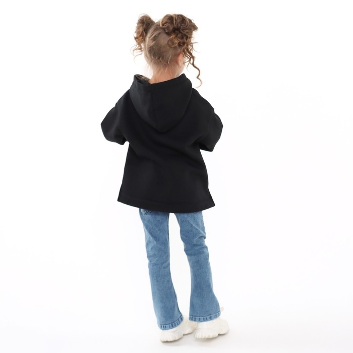 Толстовка для девочки, цвет черный, рост 104 см Толстовка для девочки, цвет черный, рост 104 см