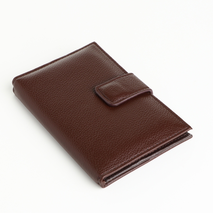 Обложка 2 в 1, для автодокументов и паспорта на магните, цвет коричневый Обложка 2 в 1, для автодокументов и паспорта на магните, цвет коричневый