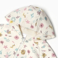 Костюм: толстовка и брюки Крошка Я Flower, рост 80-86 см, бежевый Костюм: толстовка и брюки Крошка Я Flower, рост 80-86 см, бежевый