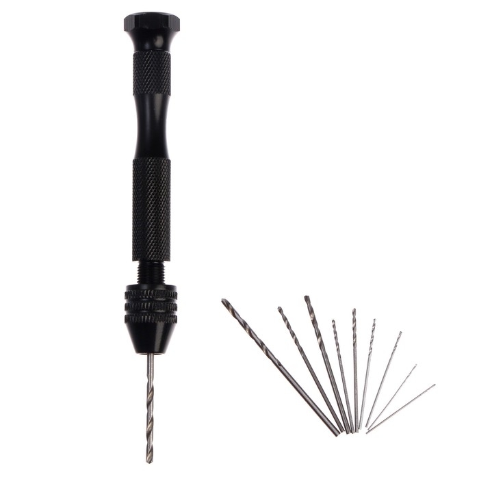 Дрель ручная «Мини» для тонких работ, мини сверла набор 10 шт., размер 1 шт. — от 0,8 до 3 мм Дрель ручная «Мини» для тонких работ, мини сверла набор 10 шт., размер 1 шт. — от 0,8 до 3 мм