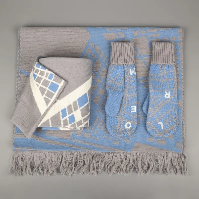 Шарф на заказ Tricksy Classic Net, L, полушерсть