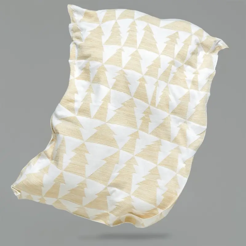 Плед &laquo;Танцующий лес&raquo;, белый с золотистым