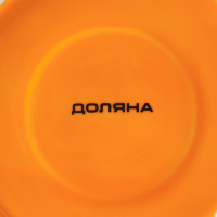 Чайная пара фарфоровая Доляна &laquo;Вивьен&raquo;, 2 предмета: чашка 200 мл, блюдце d=15 см, цвет оранжевый