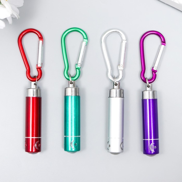 Фонарик на карабине Фонарик на карабине "Серебряный луч" 5,8х1,2х1,2 см