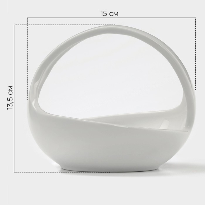 Конфетница Magistro &laquo;Бланш&raquo;, 15&times;13,5 см, цвет белый