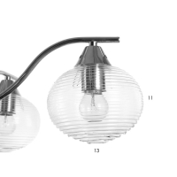 Люстра "Харми" 5xE27 40Вт серебро 58х58х41 см BayerLux Люстра "Харми" 5xE27 40Вт серебро 58х58х41 см BayerLux