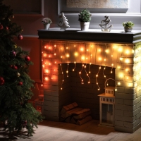 Умная гирлянда «Бахрома» 2 × 0.4 м роса, IP20, серебристая нить, 99 LED, пульт ДУ, приложение, свечение RGB, USB Умная гирлянда «Бахрома» 2 × 0.4 м роса, IP20, серебристая нить, 99 LED, пульт ДУ, приложение, свечение RGB, USB