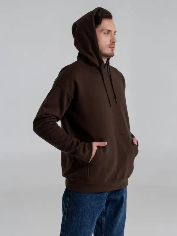 Толстовка с капюшоном Slam 320, темно-коричневая (шоколад), размер XS Толстовка с капюшоном Slam 320, темно-коричневая (шоколад), размер XS