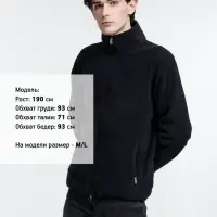 Куртка флисовая унисекс Nesse, черная, размер M/L